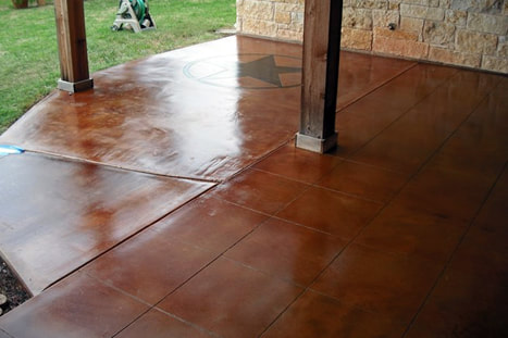 Acid Stained Concrete Patio For Your Home in Tulsa